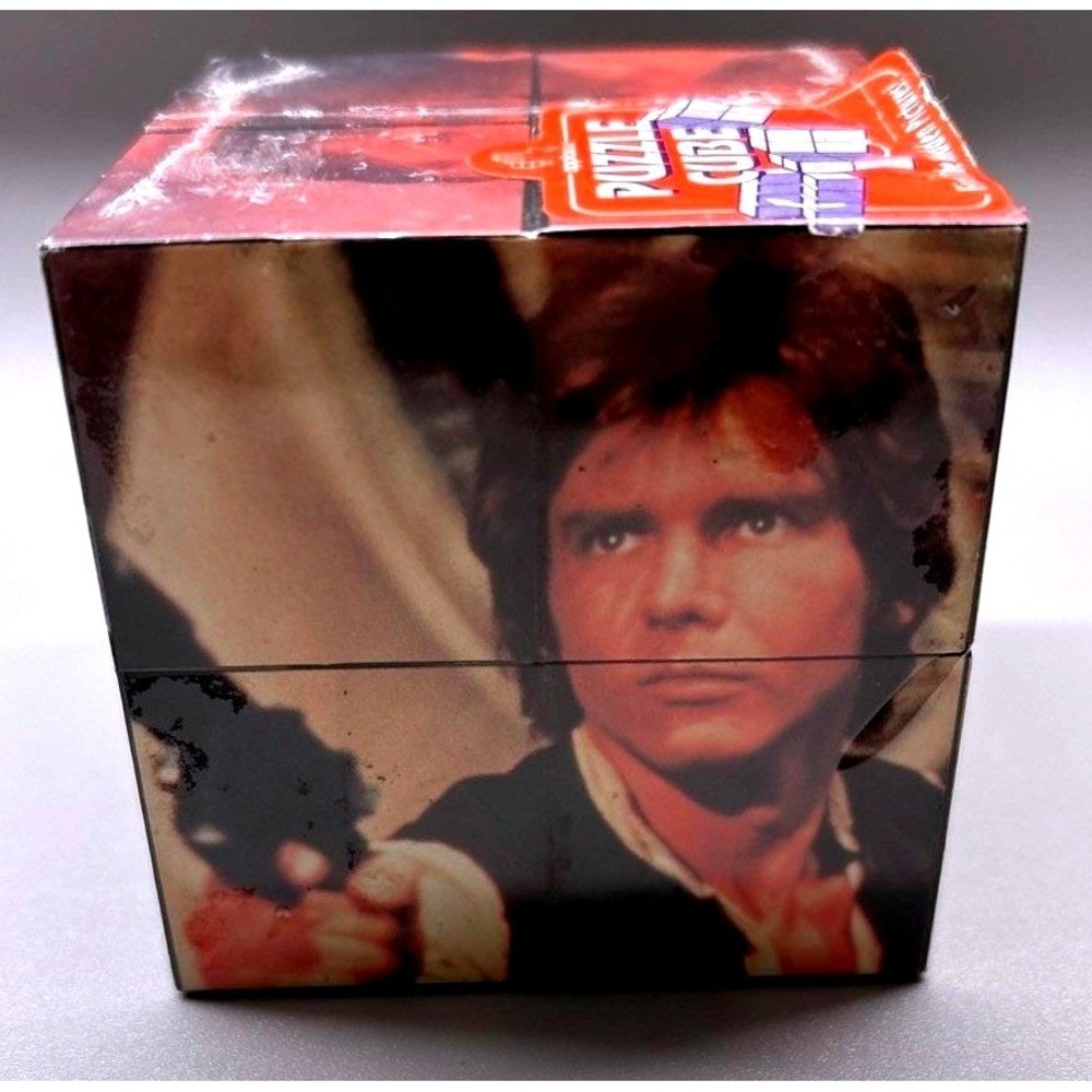 Vintage Star Wars Puzzle Cube Applause Han Solo Darth Vader Folding Toy 1980s